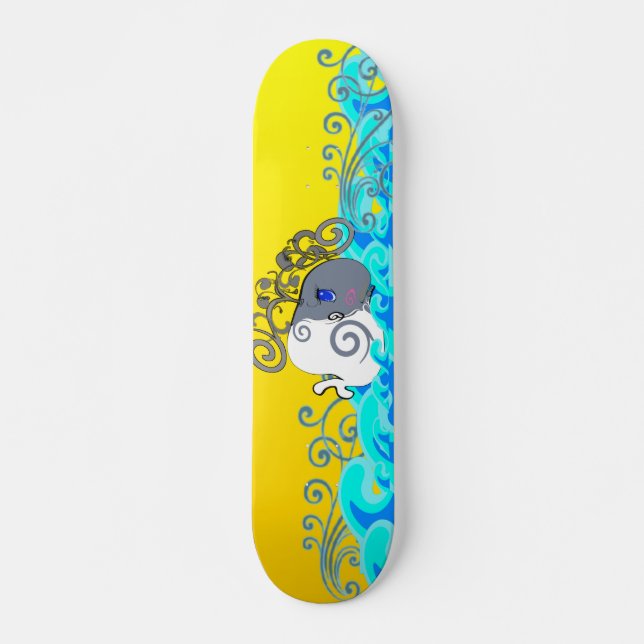 Waves And Whales - Skateboard Deck (Front)