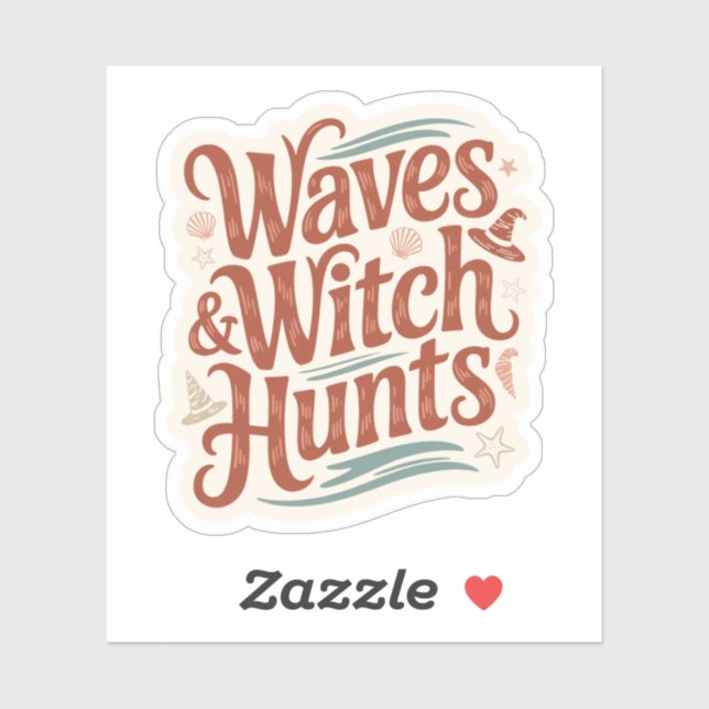 Waves and Witch Hunts Fantasy Bookish Sticker (Sheet)