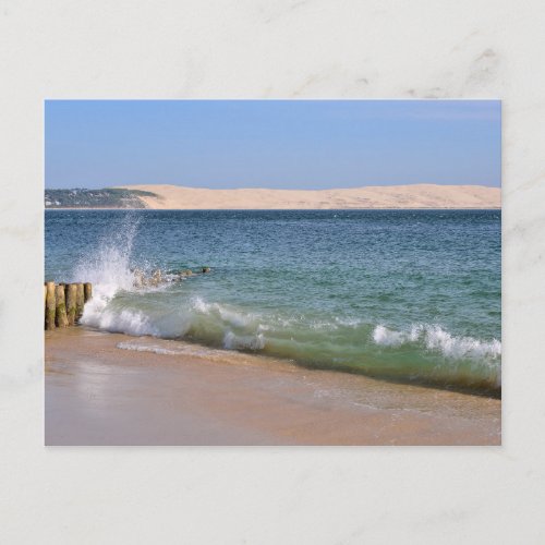 Waves at Cap_Ferret in France Postcard