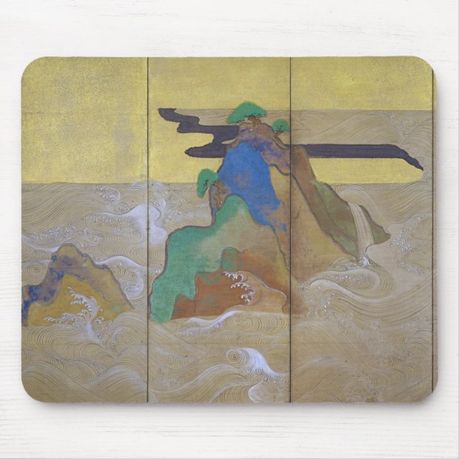 Waves at Matsushima (Left), Tawaraya Sotatsu Mouse Pad (Front)