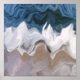 waves at the beach poster