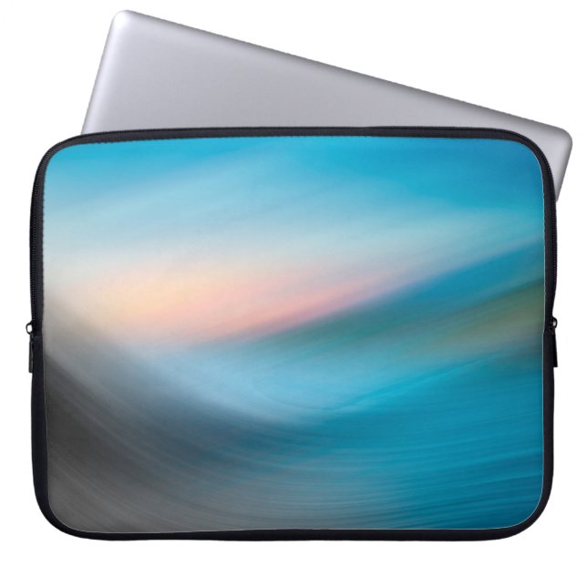 Waves background template abstract laptop sleeve (Front)