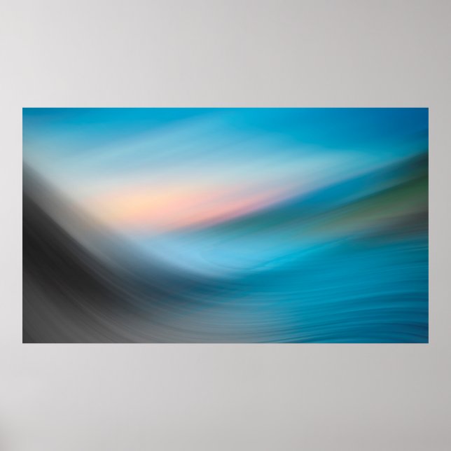 Waves background template abstract poster (Front)