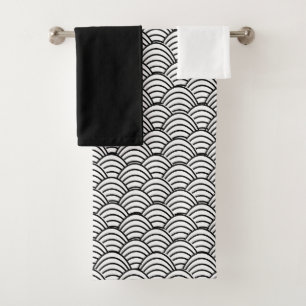 Waves bath towel set