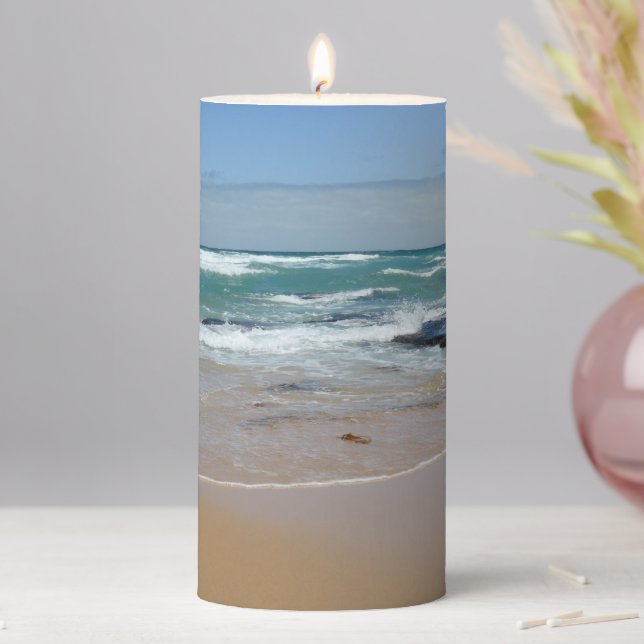Waves Beach Pillar Candle (In Situ)
