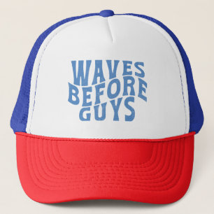 Waves Before Guys Summer Girls Beach Vacation Trucker Hat