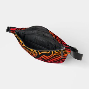 Waves Black and Colorful Fanny Pack - Choose Color