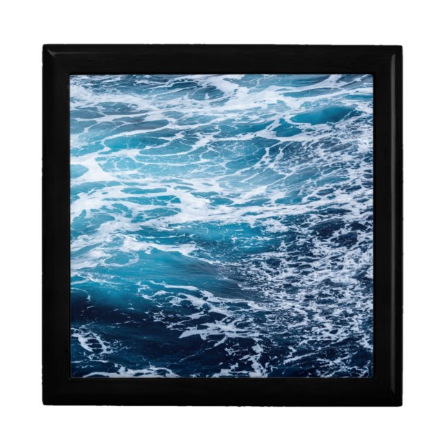 Waves Blue Ocean Summer Beach Gift Box (Front)