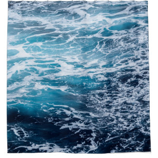 Waves Blue Ocean Summer Beach Shower Curtain