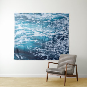Waves Blue Ocean Summer Beach Tapestry