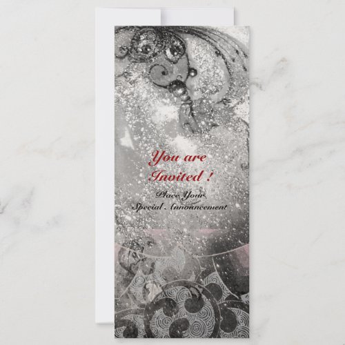 WAVES bright gold metallic black white sparkles Invitation