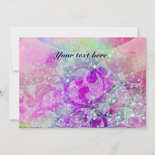 WAVES , bright purple green blue pink gold sparkle (Front)