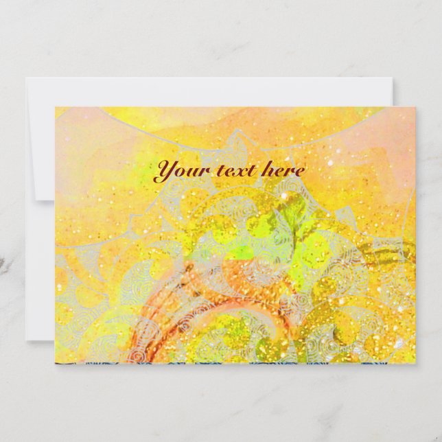 WAVES , bright red brown yellow blue pink sparkles (Front)