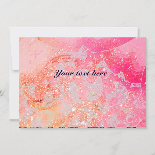 WAVES , bright red violet blue pink gold sparkles (Front)