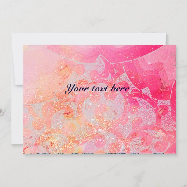 WAVES , bright red violet blue pink gold sparkles (Front)