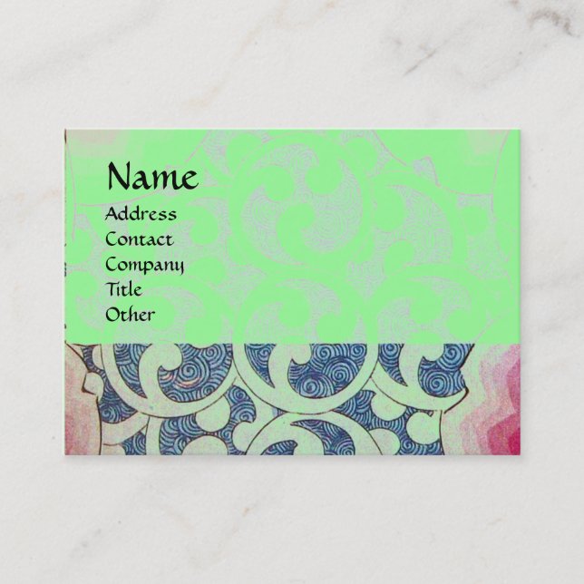 WAVES , bright,vibrant Business Card (Front)