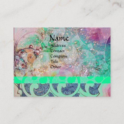 WAVES brightvibrant pink blue Business Card