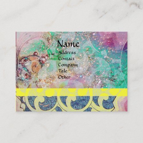 WAVES brightvibrant pink blue Business Card