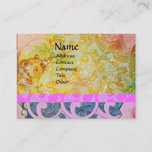 WAVES brightvibrant pink blue Business Card