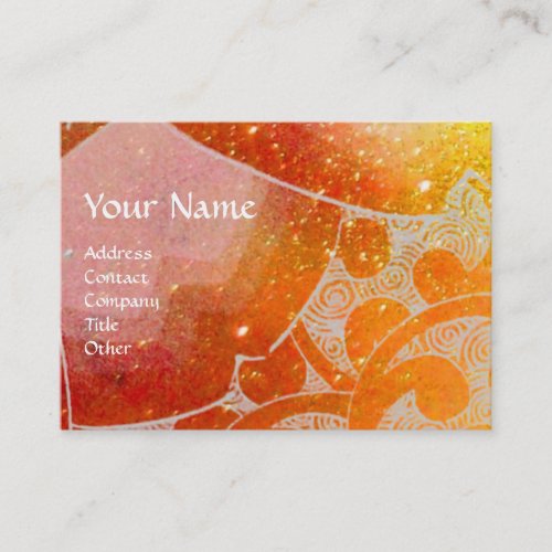 WAVES bright  vibrant yellow brown purple blue Business Card