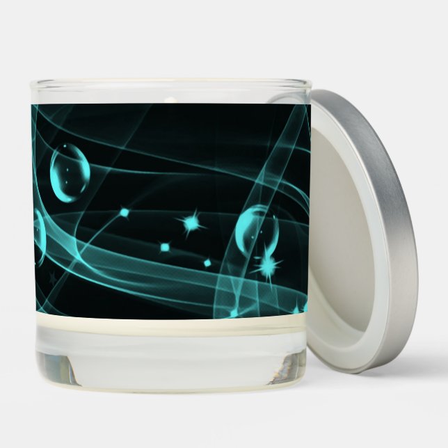 Waves & Bubbles - Teal Scented Candle (Lid)