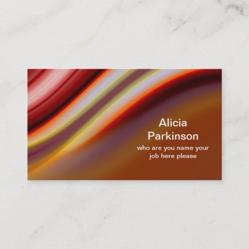 Customizable waves business card