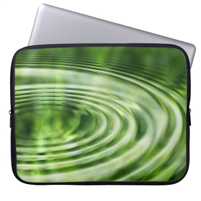 Waves concentric waves circles laptop sleeve (Front)