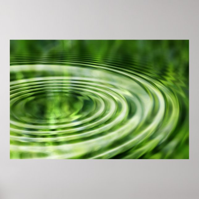 Waves concentric waves circles poster (Front)