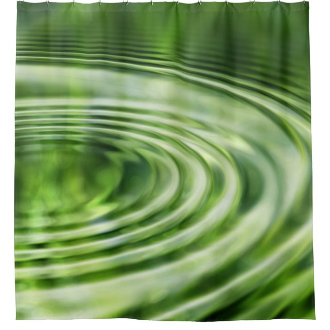 Waves concentric waves circles shower curtain (Front)