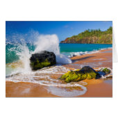 Waves crash on the beach, Hawaii (Front Horizontal)