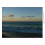 Waves Crashing at Sunset Beach Landscape Card