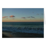 Waves Crashing at Sunset Beach Landscape Card
