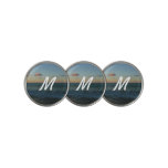 Waves Crashing at Sunset Beach Landscape Golf Ball Marker