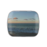 Waves Crashing at Sunset Beach Landscape Jelly Belly Candy Tin