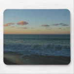 Waves Crashing at Sunset Beach Landscape Mouse Pad