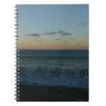 Waves Crashing at Sunset Beach Landscape Notebook