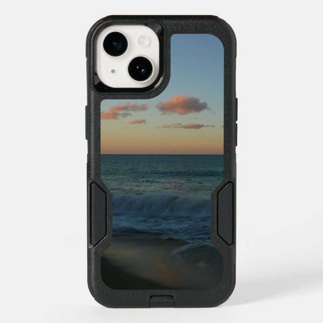 Waves Crashing at Sunset Beach Landscape Otterbox iPhone Case (Back)