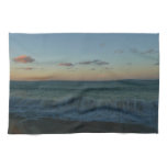 Waves Crashing at Sunset Beach Landscape Towel