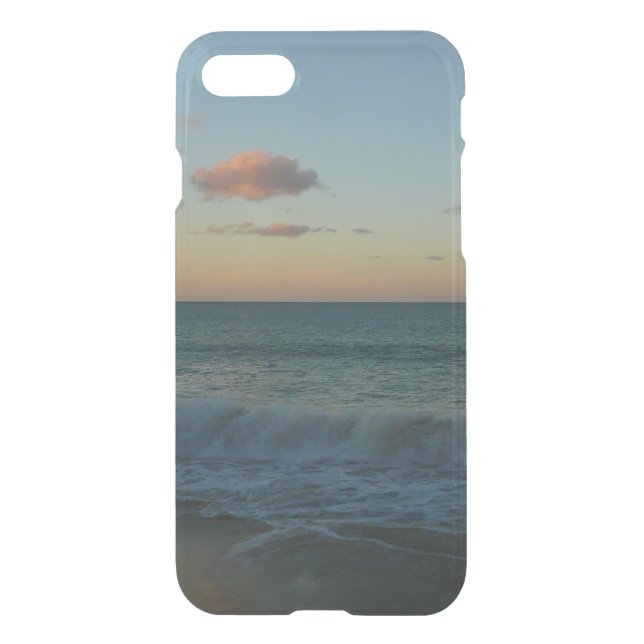 Waves Crashing at Sunset Beach Landscape Uncommon iPhone Case (Back)