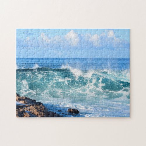 Waves Crashing in Hawaii _ 11x14 inch Jigsaw Puzzle