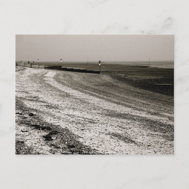 Waves crashing on shore, Mersea Island Postcard (Front)