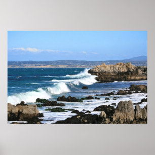 Waves Crashing, Pacific Coast Photo (1 of 2) Poster