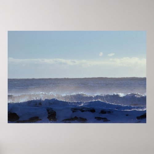 Waves Crashing Photo Poster