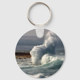 Waves Crashing Seals La Jolla Keychain