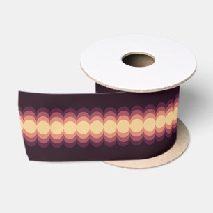 Waves design in beige, pink and purple satin ribbon