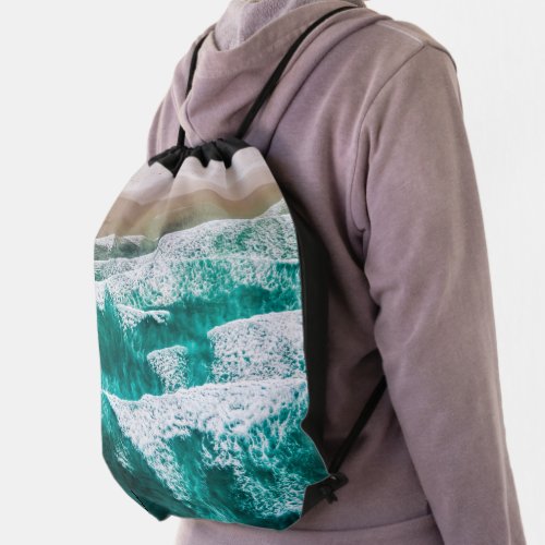 Waves Drawstring Bag