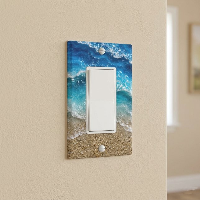 Waves Faux Resin Epoxy look Coastal Light Switch Cover (Creator Uploaded)