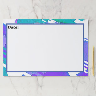 Waves Fluid Art Vibrant Swirl Design Paper Pad