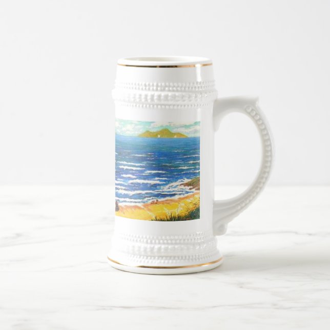 Waves have consciousness. beer stein (Right)