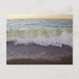 Waves Hitting the Beach Shore 2 Postcard